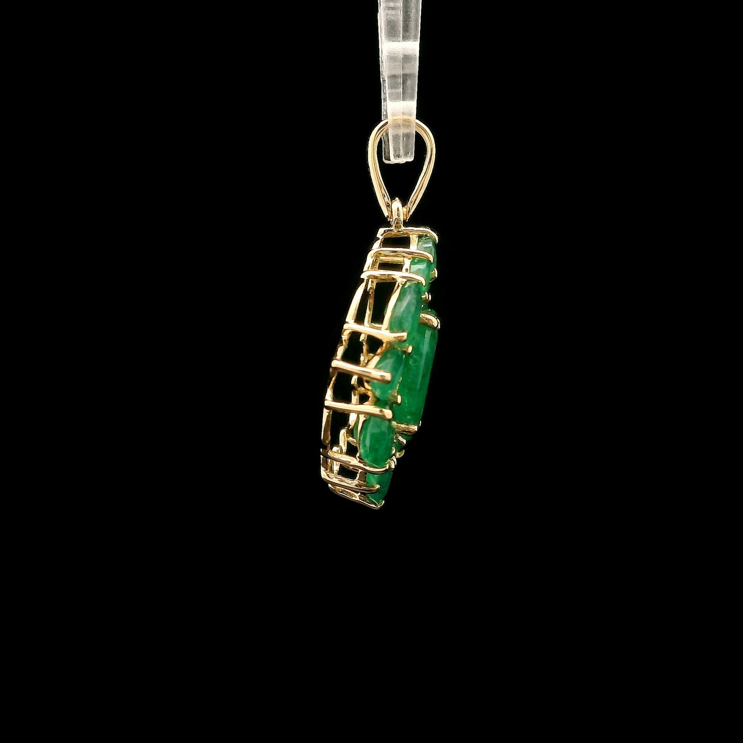 2.32 Ct Oval Emerald 14K Gold Pendant