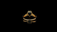 2.58 Ct Pear Natural Sapphire 14K Gold Ring