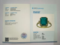 2.71 Ct Octagon Natural Emerald 14K Gold Ring