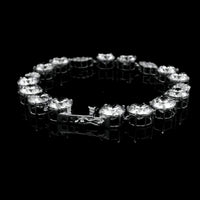 30.38 Ct Round Lab Grown Diamond 14K Gold Bracelet