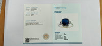 3.60 Ct Cushion Mixed Cut Natural Sapphire 14K Gold Ring