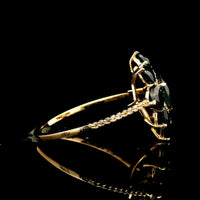 2.56 Ct Pear Sapphire 14K Gold Ring