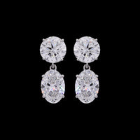 3.85 Carats Lab Grown Diamond 14K Gold Earrings