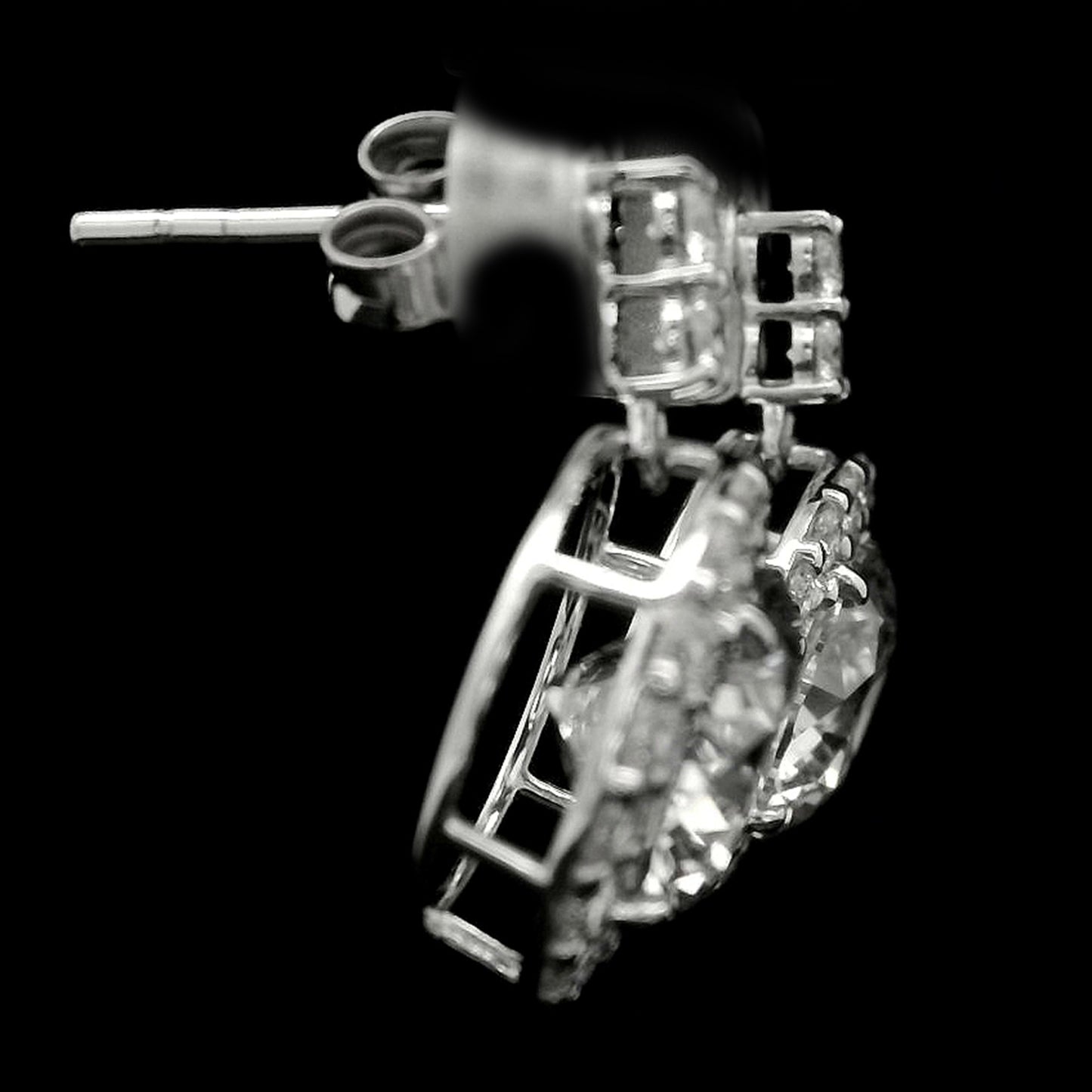 4.20 Carats Lab Grown Diamond 14K Gold Earrings