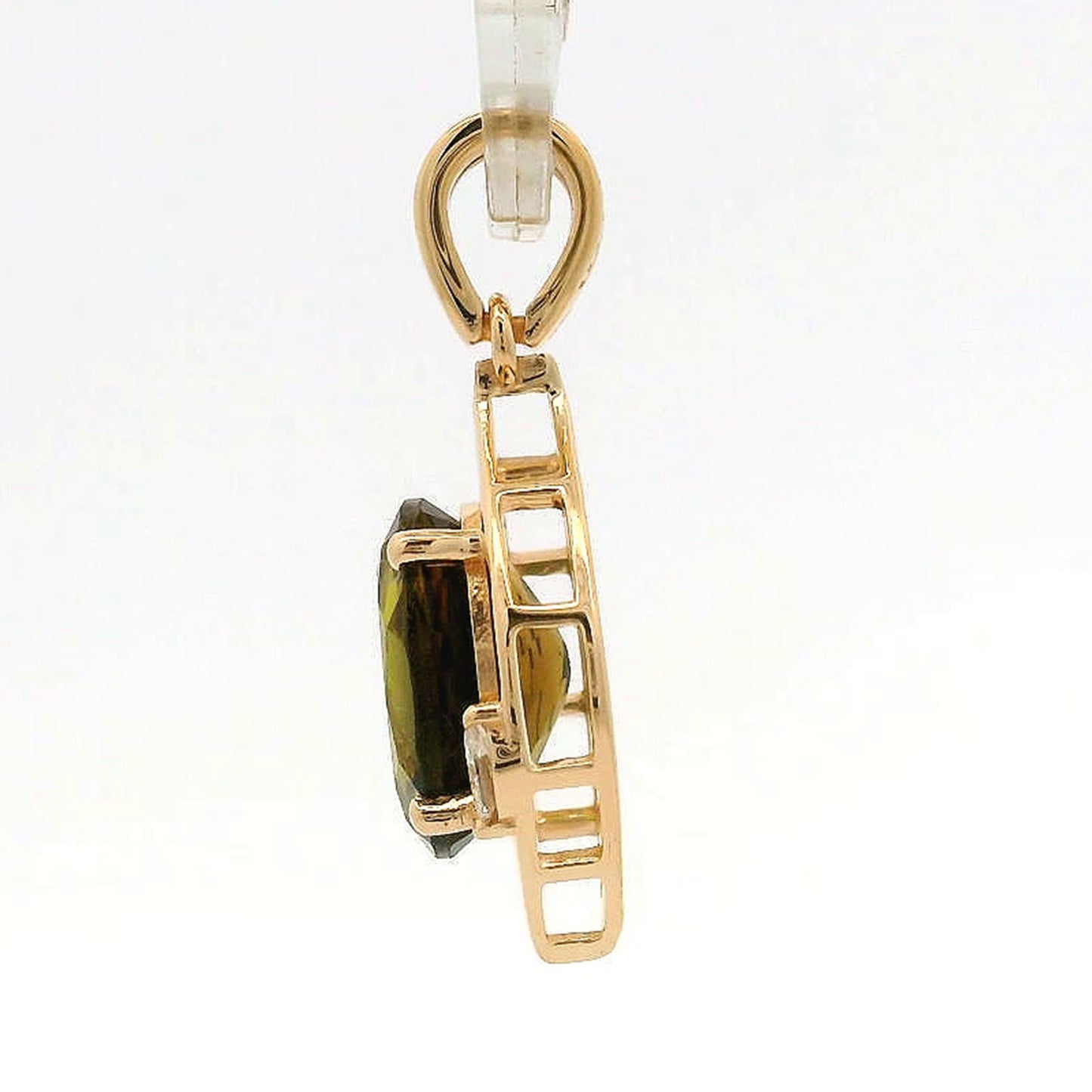 1.95 Ct Oval Tourmaline 14K Gold Pendant