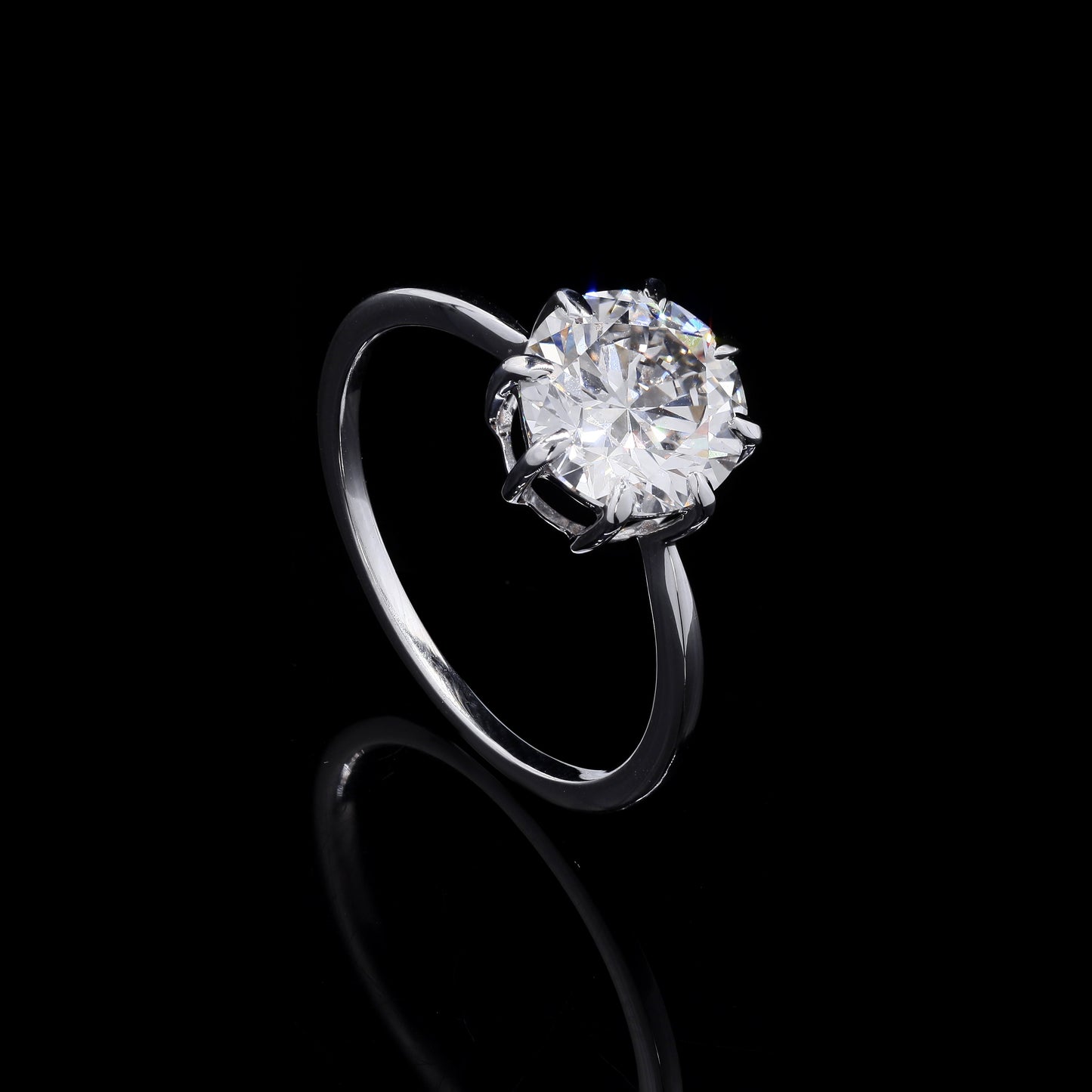 2.10 Carats Lab Grown Diamond 14K Gold Ring