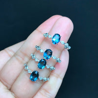 Blue Topaz 925 Sterling Silver Ring