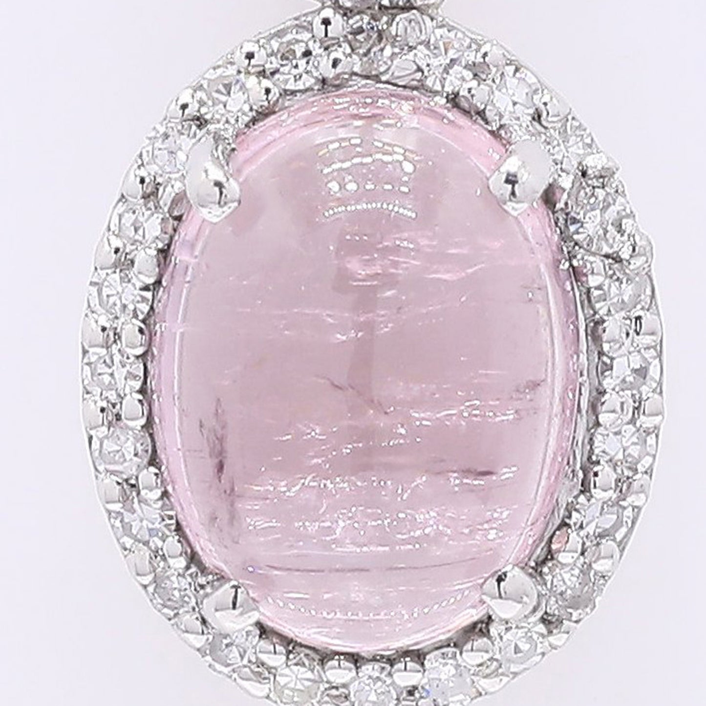 1.55 Ct Oval Cabochon Cut Natural Tourmaline 950 Platinum Pendant
