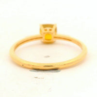 0.92 Ct Cushion Yellow Diamond 14K Gold Ring