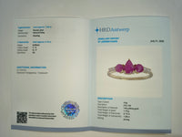1.21 Ct Round, Pear Natural Ruby 14K Gold Ring