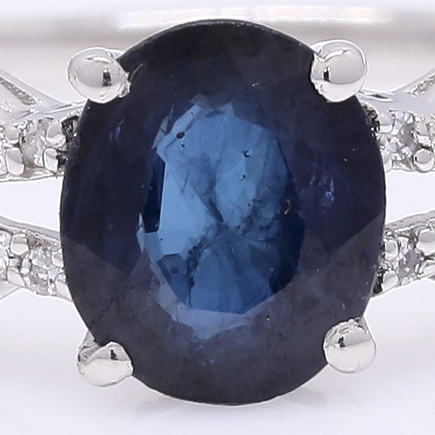 1.34 Ct Oval Mixed Cut Natural Sapphire 950 Platinum Ring