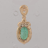 1.59 Ct Oval Emerald 9K Gold Pendant