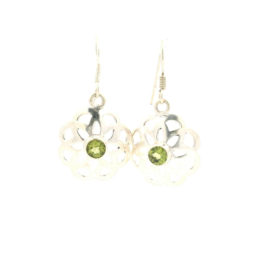 2.92 Ct Peridot 925 Sterling Silver Earrings