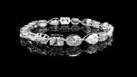 19.07 Carats Lab Grown Diamond 14K Gold Bracelet
