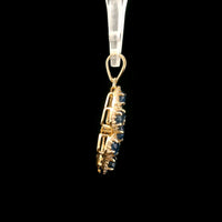 2.20 Ct Oval Sapphire 14K Gold Pendant
