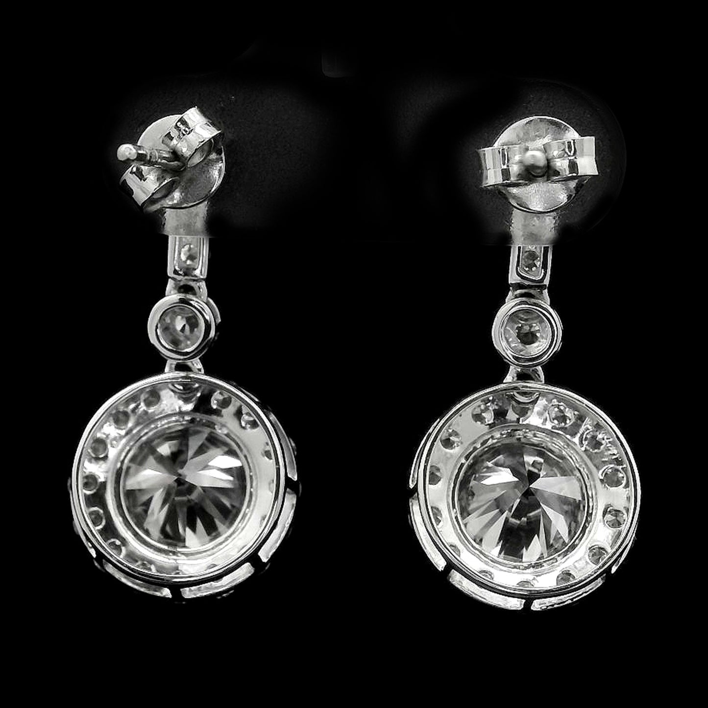 4.18 Carats Lab Grown Diamond 14K Gold Earrings