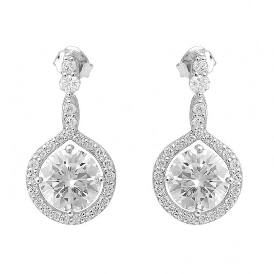 3.72 Carats Lab Grown Diamond 14K Gold Earrings