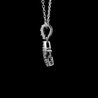 0.57 Ct Round Lab Grown Diamond 925 Sterling Silver Pendant