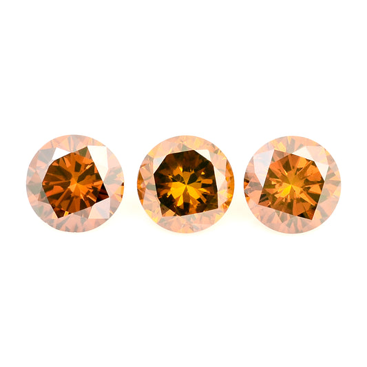 0.54 Red Diamond Round Loose Gemstone