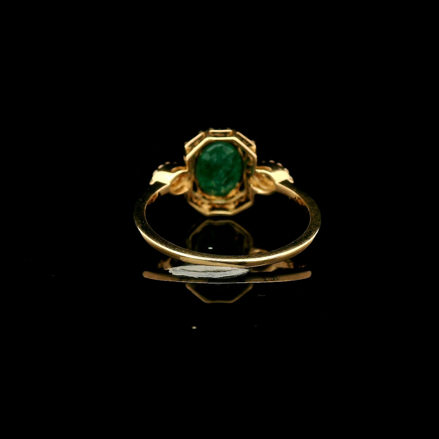 1.55 Ct Oval Mixed Cut Natural Sapphire 14K Gold Ring