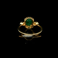 1.55 Ct Oval Mixed Cut Natural Sapphire 14K Gold Ring