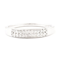 0.15 Ct Round Diamond 925 Silver Ring