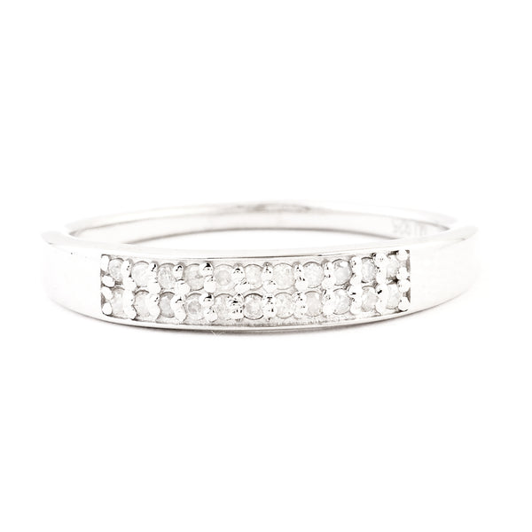 0.15 Ct Round Diamond 925 Silver Ring