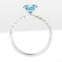 1.36 Carats Blue Lab Grown Diamond 14K Gold Ring