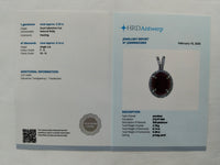 5.43 Ct Oval Cabochon Cut Natural Ruby 950 Platinum Pendant