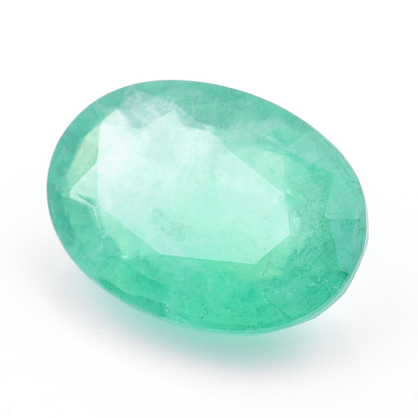 7.94 Natural Beryl Emerald Oval Mixed Cut Gemstone