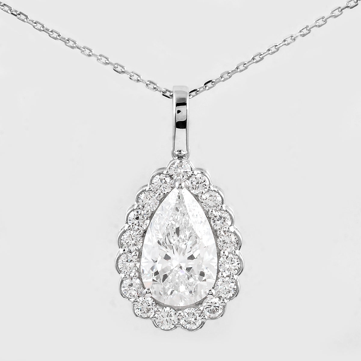 2.49 Carats Lab Grown Diamond 14K Gold Pendant