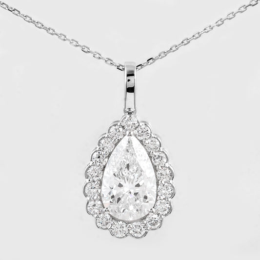 2.49 Carats Lab Grown Diamond 14K Gold Pendant