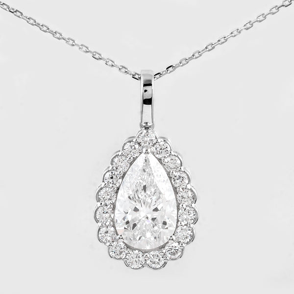 2.49 Carats Lab Grown Diamond 14K Gold Pendant