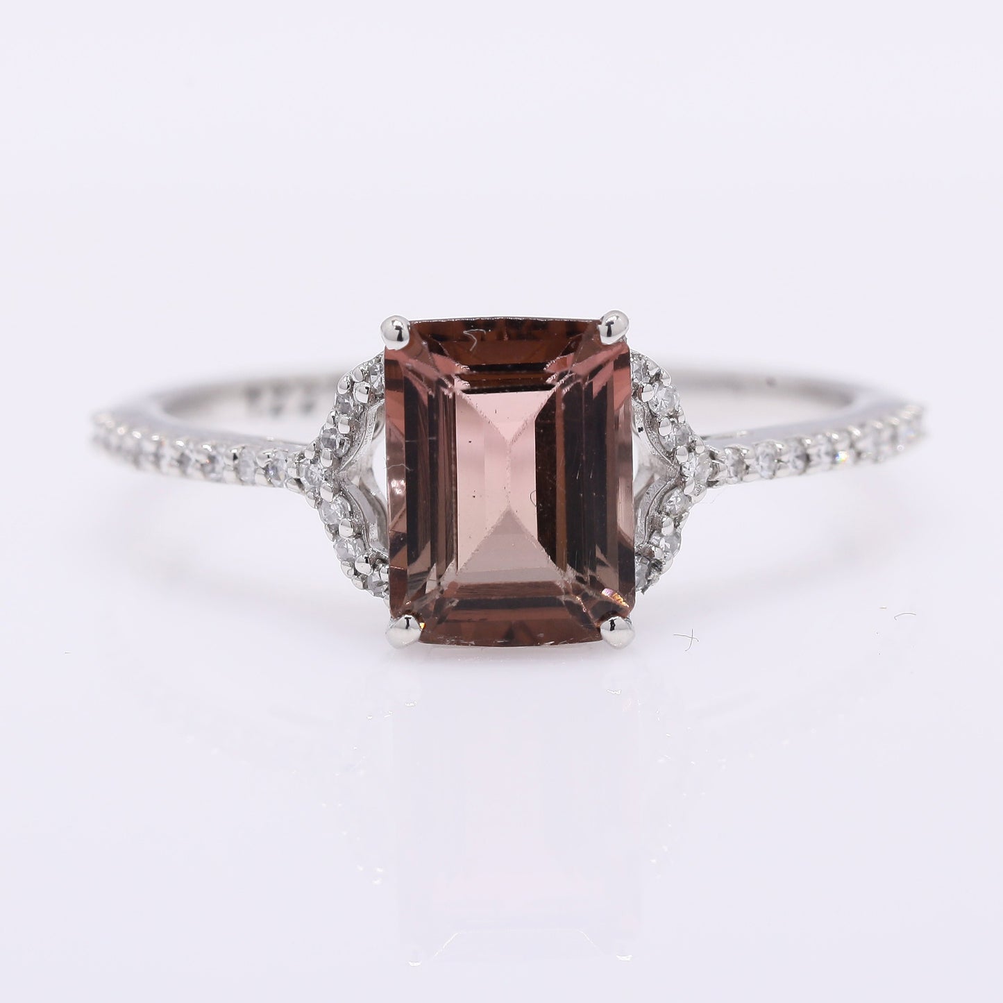 1.61 Ct Octagon Step Cut Natural Tourmaline 950 Platinum Ring