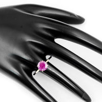 2.81 Ct Round Mixed Cut Natural Corundum Ruby 14K Gold Ring