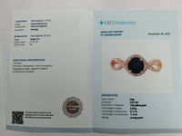 1.29 Ct Round Mixed Cut Natural Sapphire 14K Gold Ring