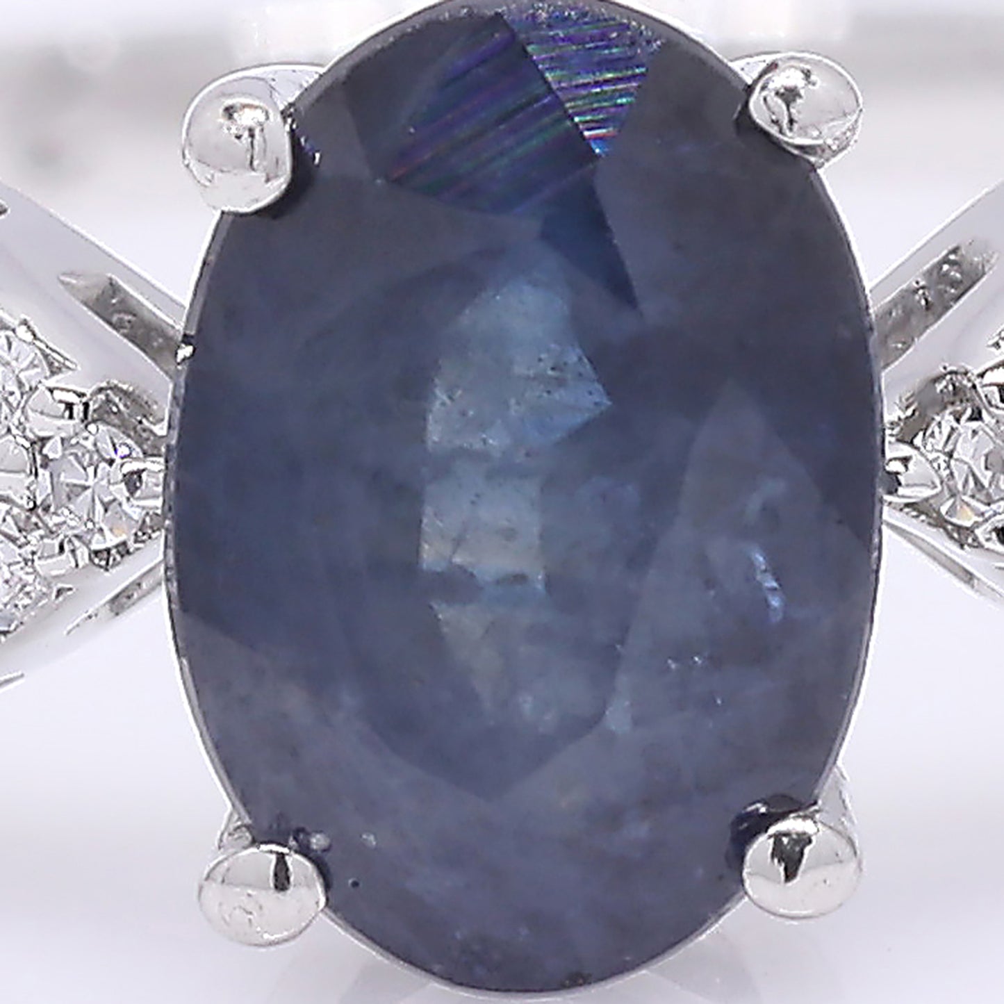 1.31 Ct Oval Mixed Cut Natural Sapphire 950 Platinum Ring