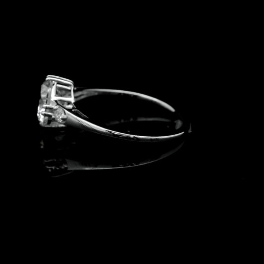 1.56 Ct Round Lab Grown Diamond 14K Gold Ring
