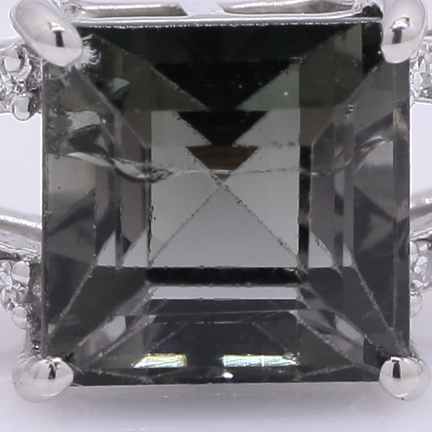 1.70 Ct Square Step Cut Natural Tourmaline 950 Platinum Ring