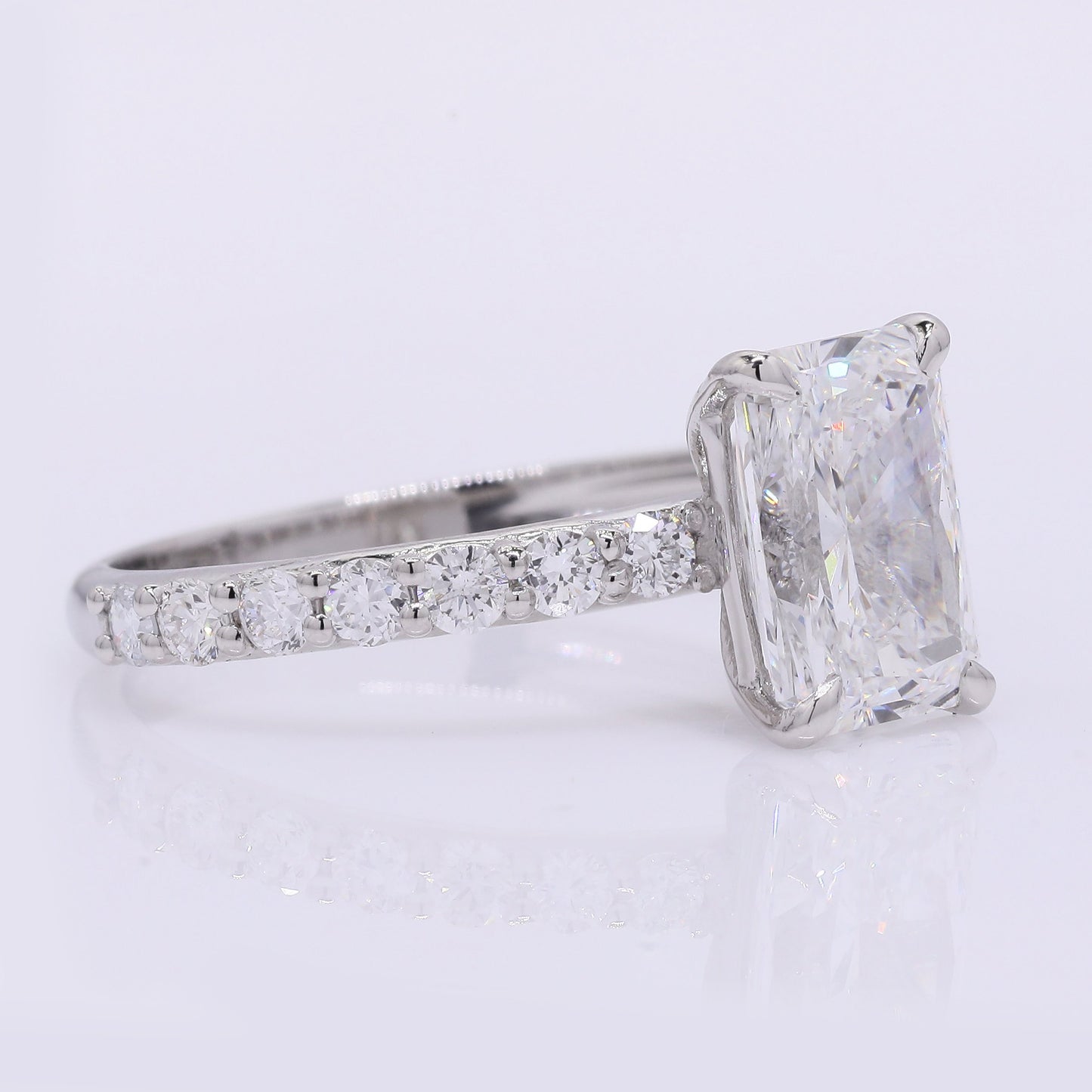 2.40 Carats Lab Grown Diamond 950 Platinum Ring