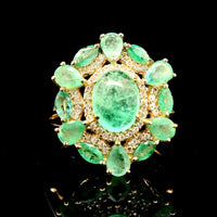 2.93 Ct Oval Emerald 14K Gold Ring