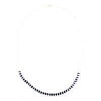 8.72 Ct Pear Sapphire 14K Gold Necklace
