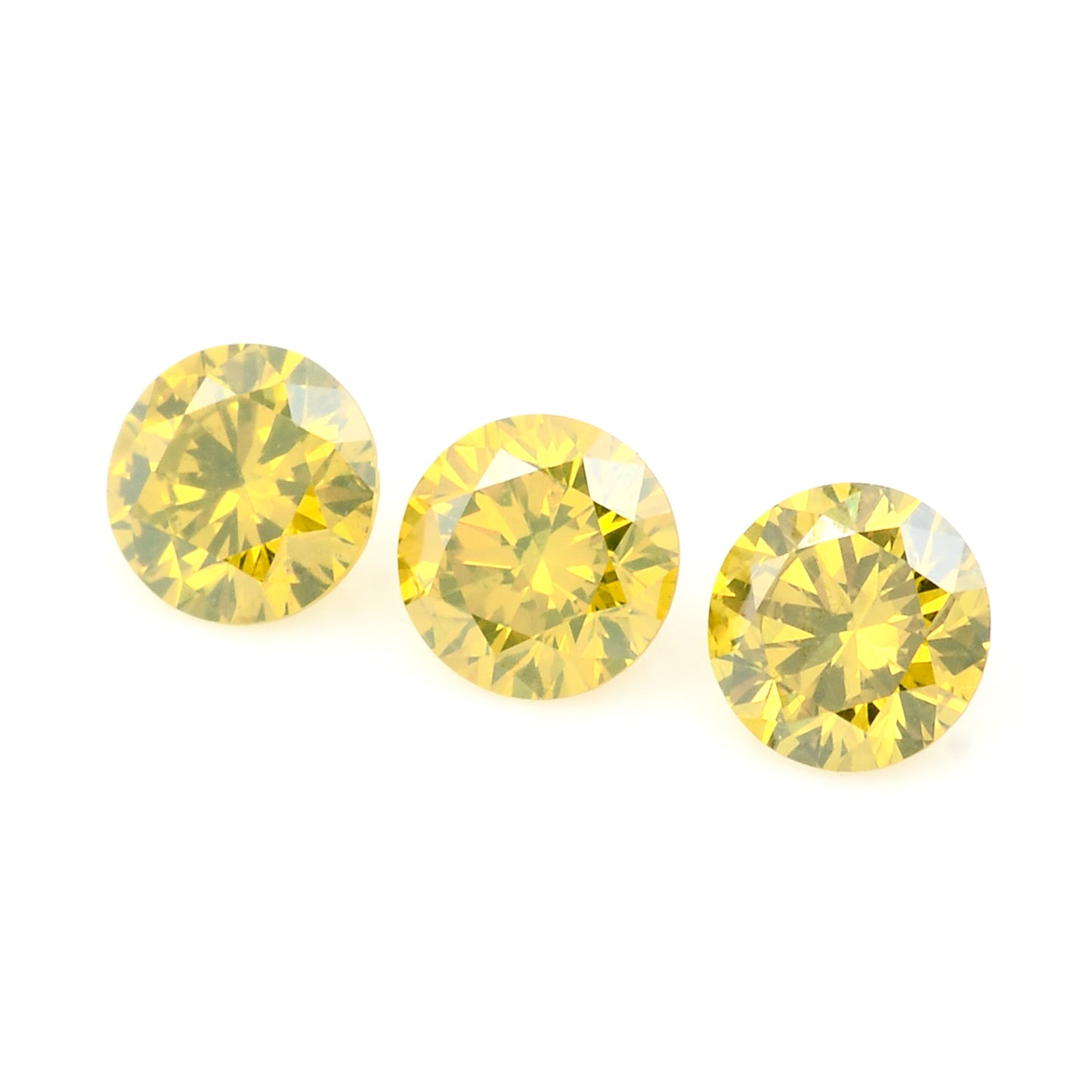 0.54 Yellow Diamond Round Loose Gemstone
