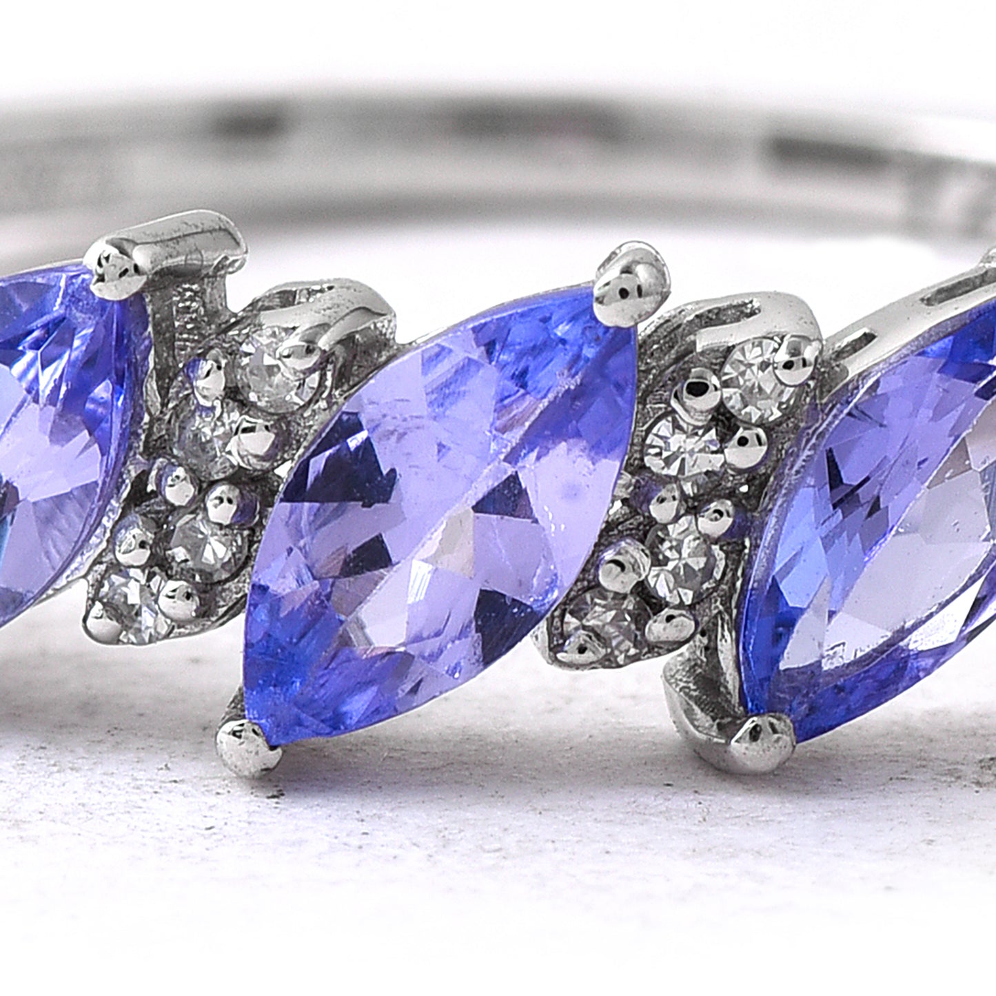 1.63 Ct Marquise Tanzanite 950 Platinum Ring