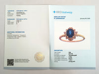 1.63 Ct Oval Mixed Cut Natural Sapphire 14K Gold Ring