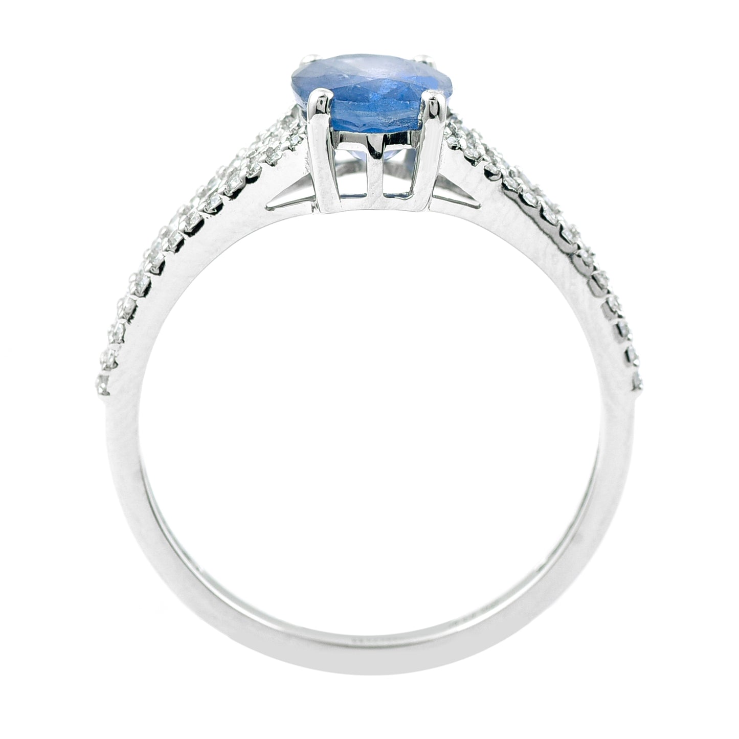 1.70 Ct Oval Mixed Cut Natural Sapphire 950 Platinum Ring
