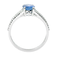 1.70 Ct Oval Mixed Cut Natural Sapphire 950 Platinum Ring