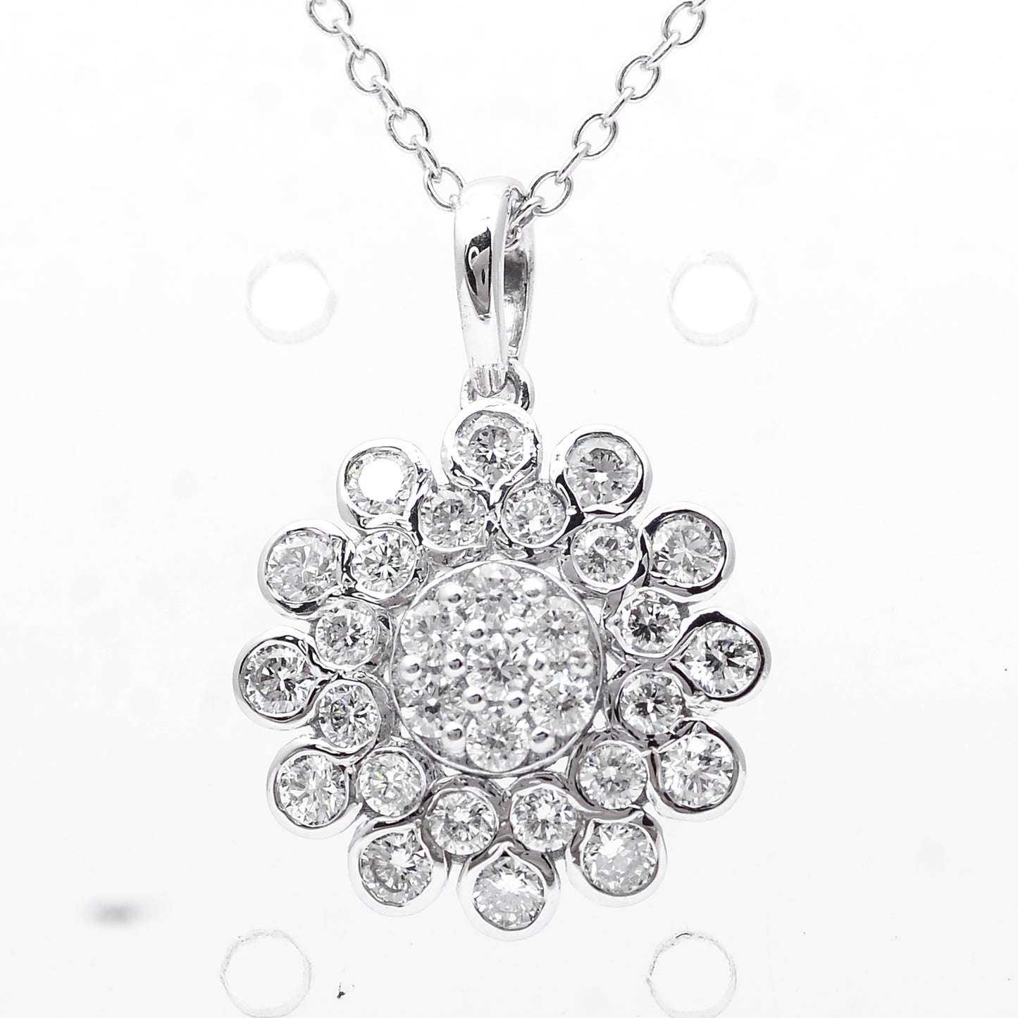 0.84 Ct Round Lab Grown Diamond 925 Sterling Silver Pendant