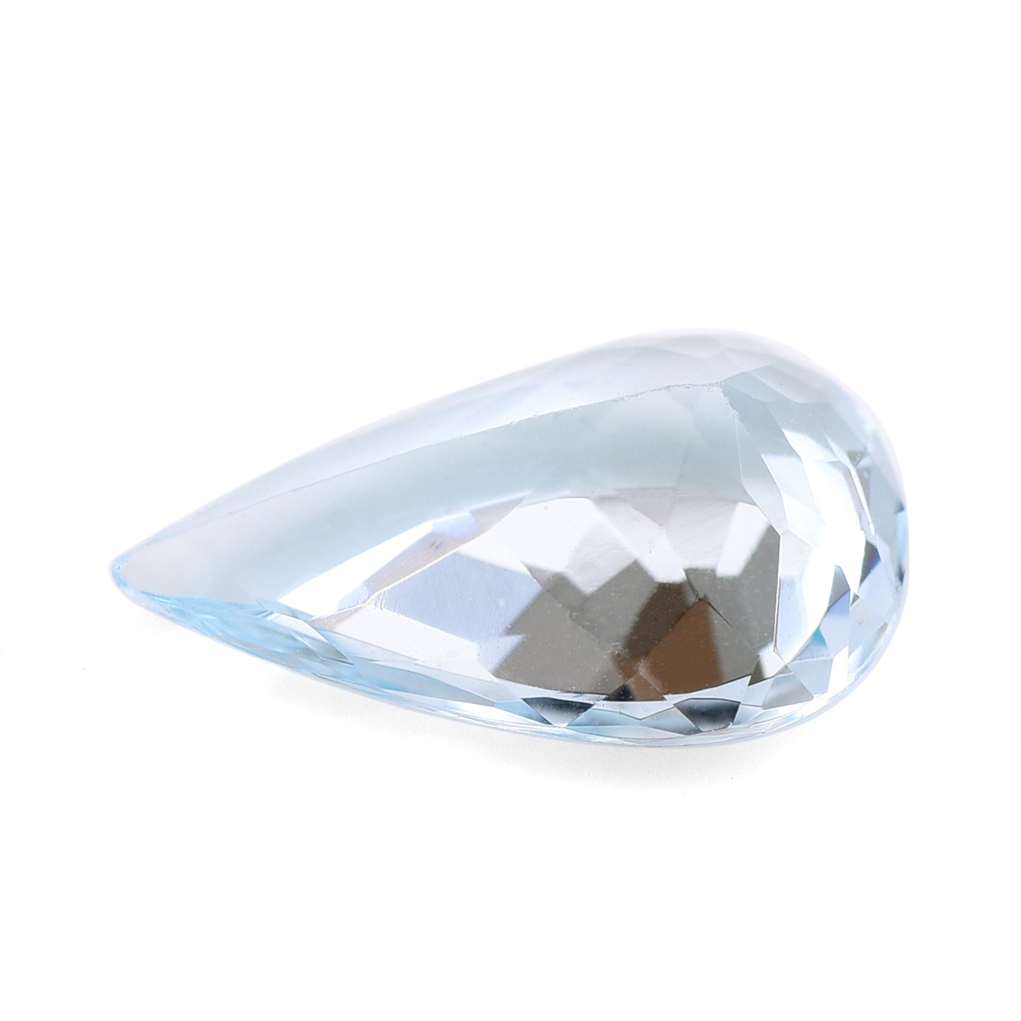 3.18 Natural Beryl Aquamarine Pear Mixed Cut Gemstone