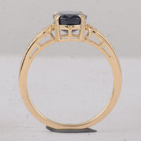 2.75 Ct Oval Sapphire 9K Gold Ring